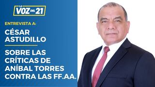Exjefe del CC.FF.AA. habla sobre lo dicho por Aníbal Torres: “No se merece ningún respeto”