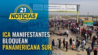 Manifestantes bloquean Panamericana Sur en ICA