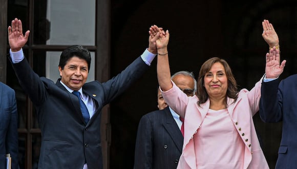 Pedro Castillo y Dina Boluarte en 2022. (Foto: AFP)