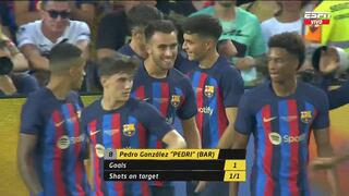 Pedri aprovechó el error de la defensa para el 2-0 de Barcelona vs. Pumas UNAM [VIDEO]
