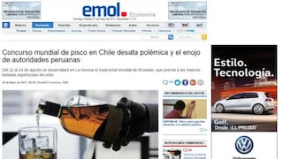 Así informan los medios chilenos sobre la polémica denominación del pisco [FOTOS]