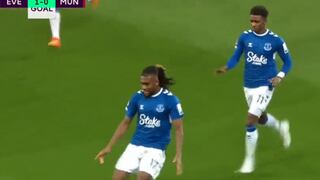 Golazo de Alex Iwobi para el 1-0 de Everton sobre Manchester United