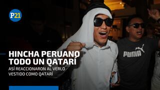Selección peruana: hincha peruano luce atuendo qatarí