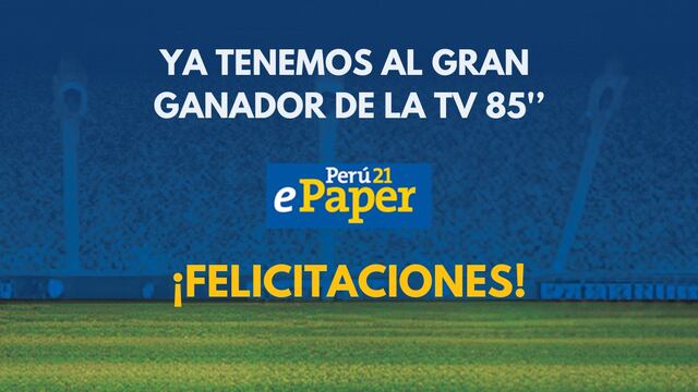 Jaime de Althaus, suscriptor de nuestro Perú21 ePaper es el ganador de la TV Samsung Led de 85″  ¡FELICITACIONES! 