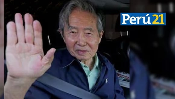 SE VA EN COCHE. Fujimori salió libre en 2023, por un indulto, pero no ha pagado su reparación civil. (Foto: Captura de video)