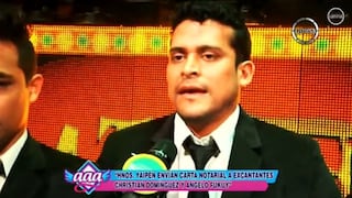 Los 'Hermanos Yaipén' exigen a Christian Domínguez que cumpla contrato