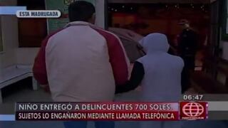Delincuentes estafaron a niño con S/.700 en Villa María del Triunfo [Video]