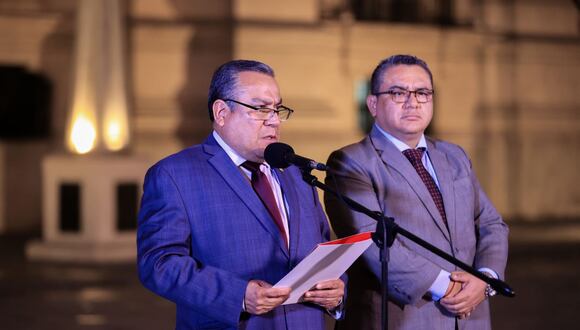 El presidente del Consejo de Ministros y el ministro del Interior declaran. Foto: Andina.