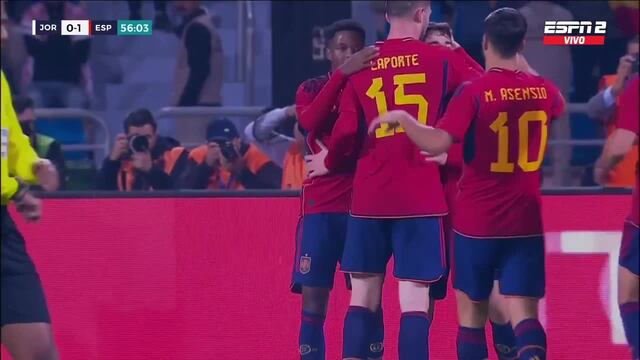Llegó el segundo gol de España sobre Jordania: Gavi marcó el 2-0 de ‘La Roja’ [VIDEO]
