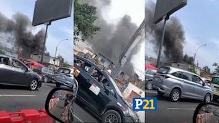 Rímac: Registran incendio en viviendas de la avenida Francisco Pizarro