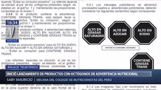 Colegio de Nutricionistas felicita a las marcas que cuentan con octógonos de advertencia | VIDEO