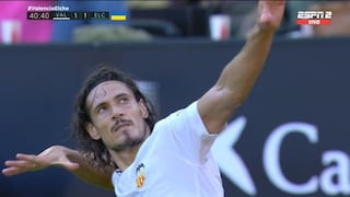 Edinson Cavani se luce con un doblete: así fueron sus primeros goles con Valencia [VIDEO]