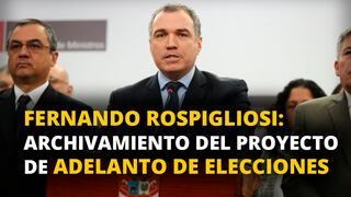Fernando Rospigliosi se pronuncia sobre el archivamiento del proyecto de adelanto de elecciones