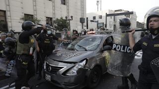 Marcha contra Pedro Castillo: Se registran cuatro policías heridos en enfrentamientos