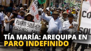 Roberto Rodrigo: Tía María, Arequipa en paro indefinido