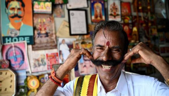 K. Padmarajan, el "Rey de las elecciones perdidas" de La India. Foto AFP