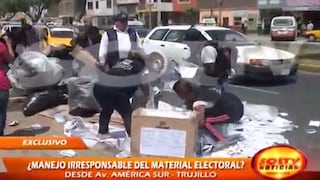 Elecciones 2014: Encontraron actas tiradas en una calle de Trujillo