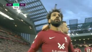 Golazo de Mohamed Salah para el 1-0 de Liverpool sobre Manchester City