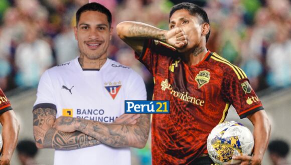 Guerrero y Ruidíaz serán los principales delanteros de Perú ante Paraguay y Brasil (Foto: LDU y Sounders).
