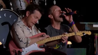 Michael J. Fox asiste a concierto de Coldplay y toca junto a la banda