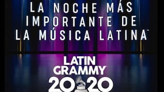 Latin Grammy 2020 EN VIVO ONLINE: cómo ver la premiación más importante de la música latinoamericana 