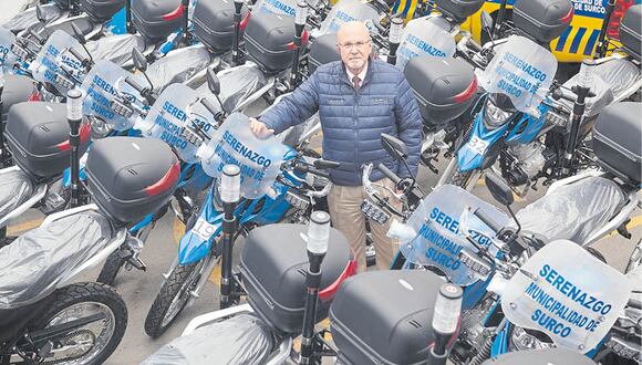 ACCIÓN. Gestión de Carlos Bruce compró motocicletas para patrullaje ante la demora de la MML de entregar estos vehículos a los distritos. (Fotos: Javier Zapata)