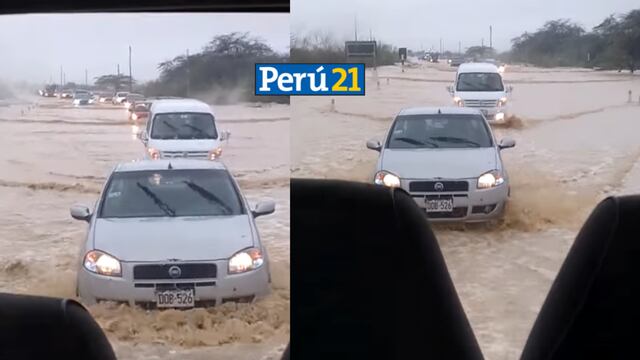 Reportan que el acceso a Talara se encuentra inundado por las intensas lluvias [VIDEO]