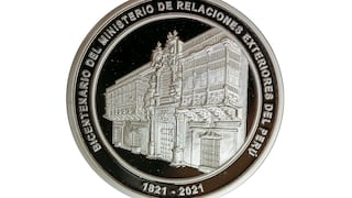 BCR emite moneda de plata alusiva al bicentenario del Ministerio de Relaciones Exteriores