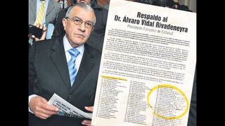 Firmas ‘bamba’ en comunicado que respalda a Álvaro Vidal