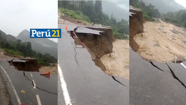 Piura: Intensas lluvias destruyen parte de la carretera Canchaque-Huancabamba [VIDEO]