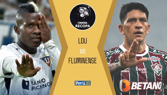 LDU y Fluminense se enfrentarán en la ida de la Recopa hoy (Fotos: Facebook).