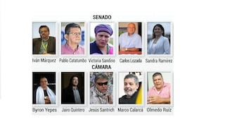 Conoce a los 10 congresistas del partido de las FARC en Colombia [FOTOS]