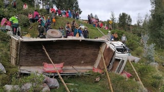 Cusco: Camión se despista con 17 pasajeros y una persona muere | FOTOS