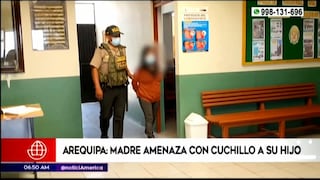 Arequipa: madre se graba amenazando con cuchillo a su hijo