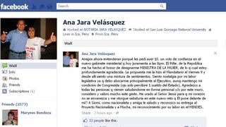 La congresista Ana Jara será la próxima ministra de la Mujer