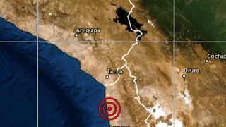 Sismo de magnitud 4.5 se registró esta madrugada en Tacna 
