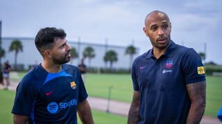 Agüero y Henry asistieron a la práctica de Barcelona en Estados Unidos [VIDEO]