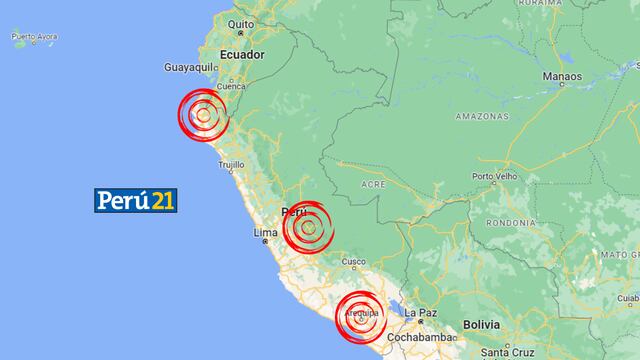 Se reportan fuertes sismos en Tumbes, Junín y Arequipa