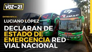 Luciano López sobre declaratoria de emergencia en la Red Vial Nacional