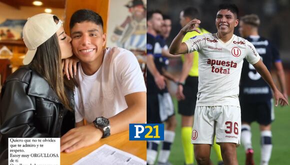 Novia de Quispe y su tierno mensaje a futbolista. (Foto: Instagram/@cieloberms/Leonardo Fernández /@photo.gec)