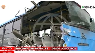 Los Olivos: Al menos 30 heridos tras choque de dos buses en la Panamericana Norte