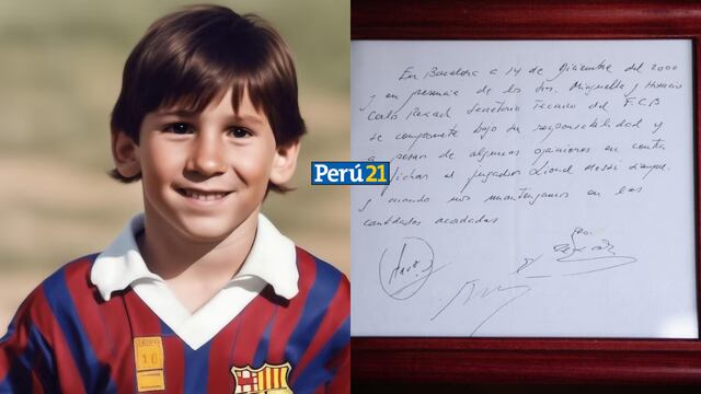 ¡Subastada! Servilleta donde Messi firmó primer ‘contrato’ fue comprada en €890 mil