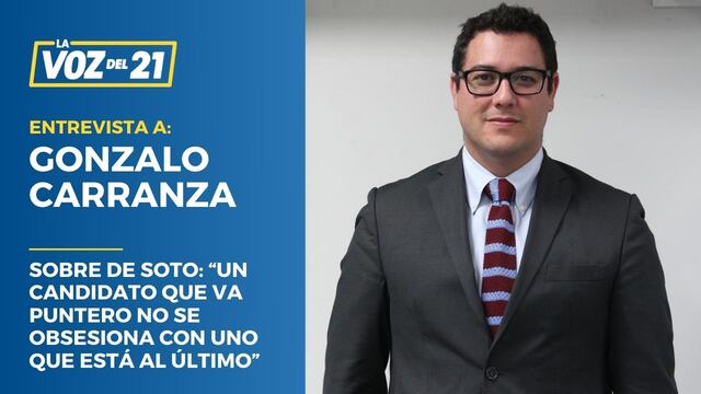 Gonzalo Carranza sobre De Soto: “Un candidato que va puntero no se obsesiona con uno que está al último”