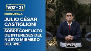 Julio César Castiglioni: “Nuevo integrante del JNE tiene un conflicto de intereses”