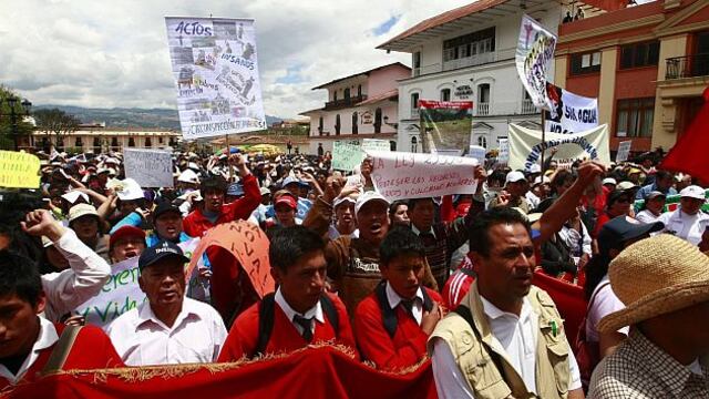 Cajamarca: Protesta antiminera afecta a 10,000 familias