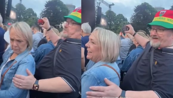 Un hombre confundió a su esposa en un concierto. (Foto: TikTok)