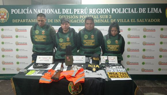 Banda autodenominada Los Bloqueadores del Sur. (Foto:PNP).