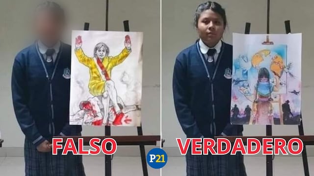 Distorsionan el dibujo de una niña de Puno con fines políticos