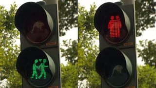 Alemania instaló semáforos con imágenes de parejas del mismo sexo