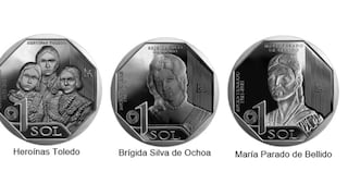 BCR emite tres monedas alusivas a las mujeres en la independencia del Perú